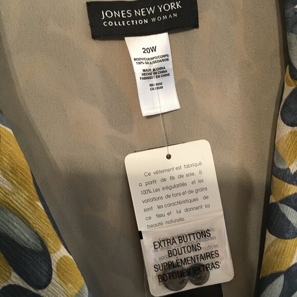 Jones New York Woman's Collection Dress 100% Silk - Picture 10 of 12